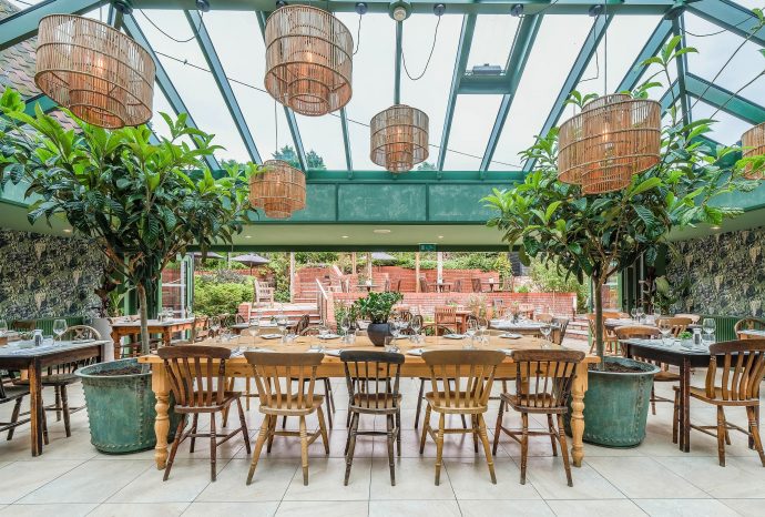 Dining room at the Westleton Crown in Suffolk