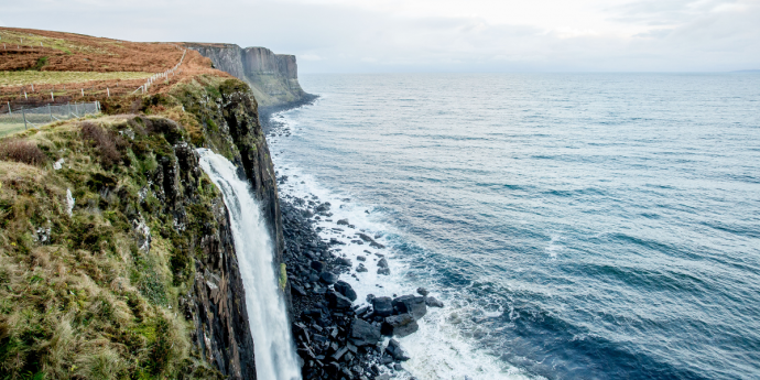 Mealt Waterfall and Kilt Rock