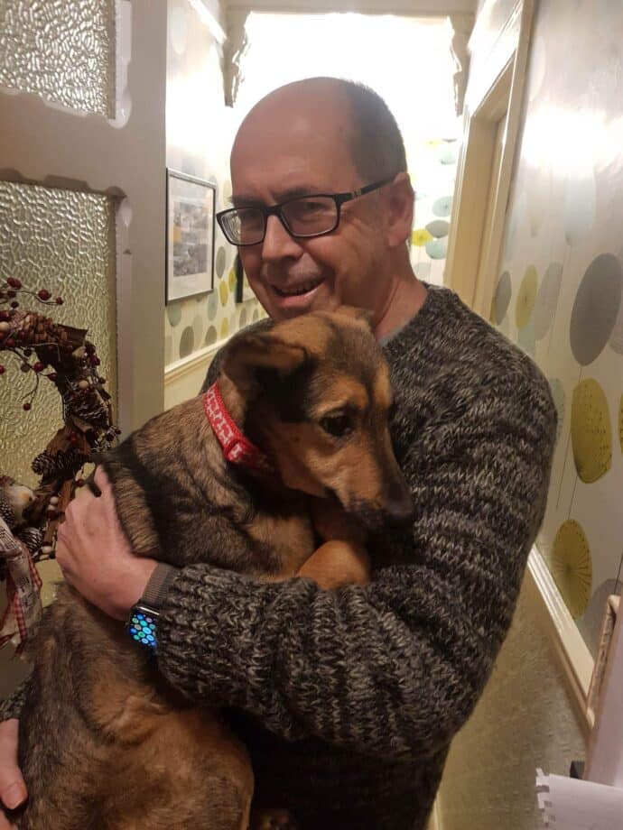 Rory cuddling Sophie from Romania