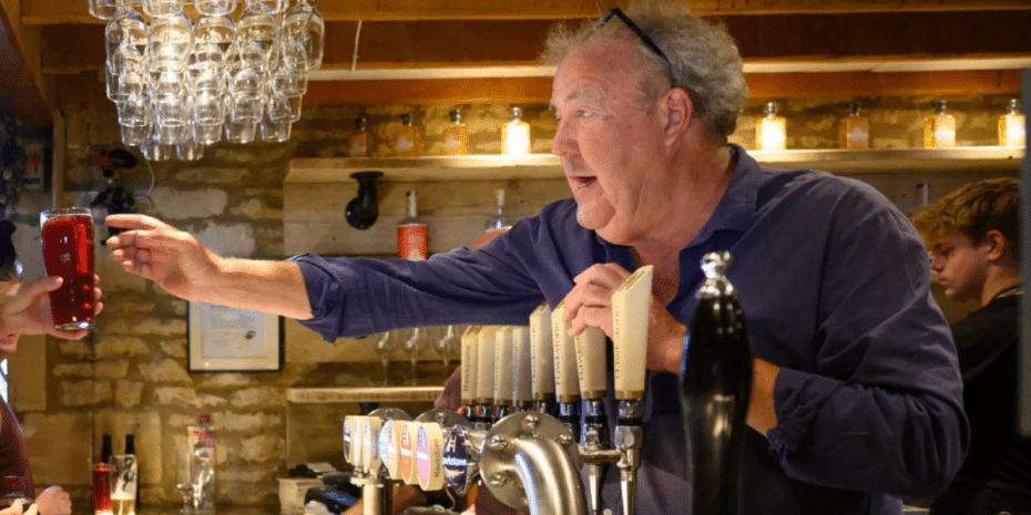 Jeremy Clarkson at dog friendly farmers dog pub